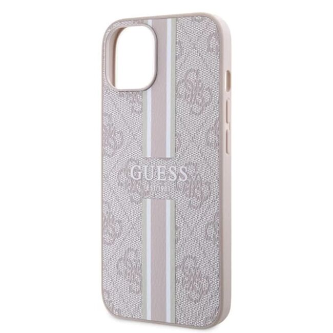 Husa pentru  iPhone 15 cu MagSafe Guess - Hardcase 4G Series - roz