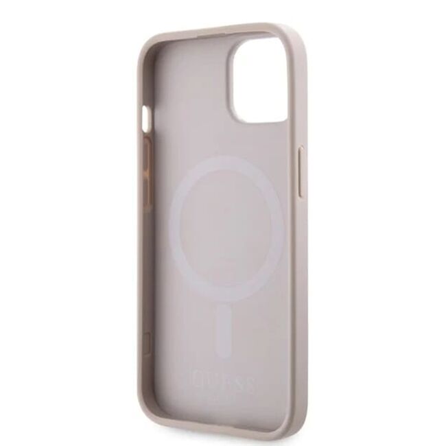 Husa pentru  iPhone 15 cu MagSafe Guess - Hardcase 4G Series - roz
