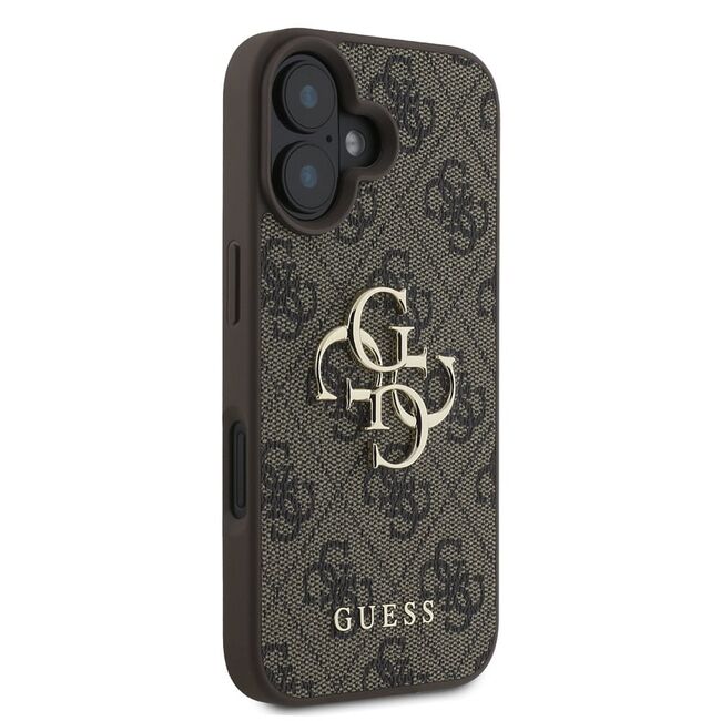 Husa pentru  iPhone 16 Guess - Hardcase 4G Series - maro