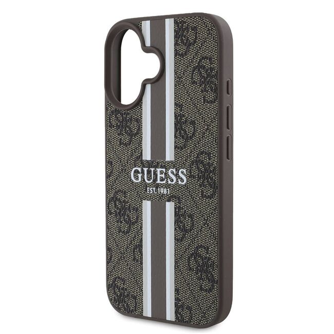 Husa pentru  iPhone 16 Plus cu MagSafe Guess - Hardcase 4G Series - maro