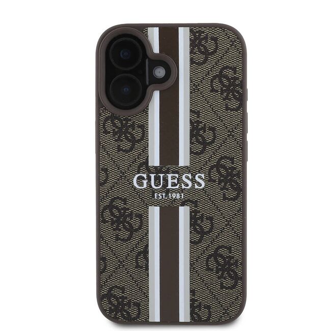 Husa pentru  iPhone 16 Plus cu MagSafe Guess - Hardcase 4G Series - maro