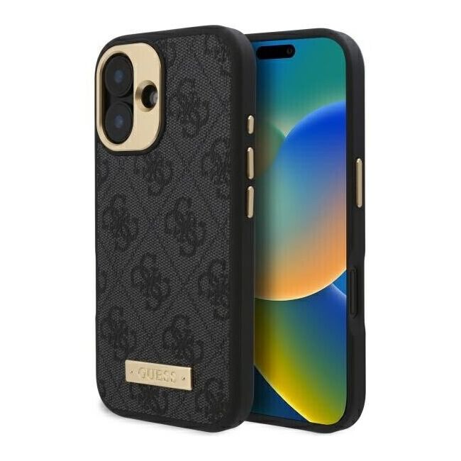 Husa pentru  iPhone 16 Plus cu MagSafe Guess - Hardcase 4G Series - negru denim