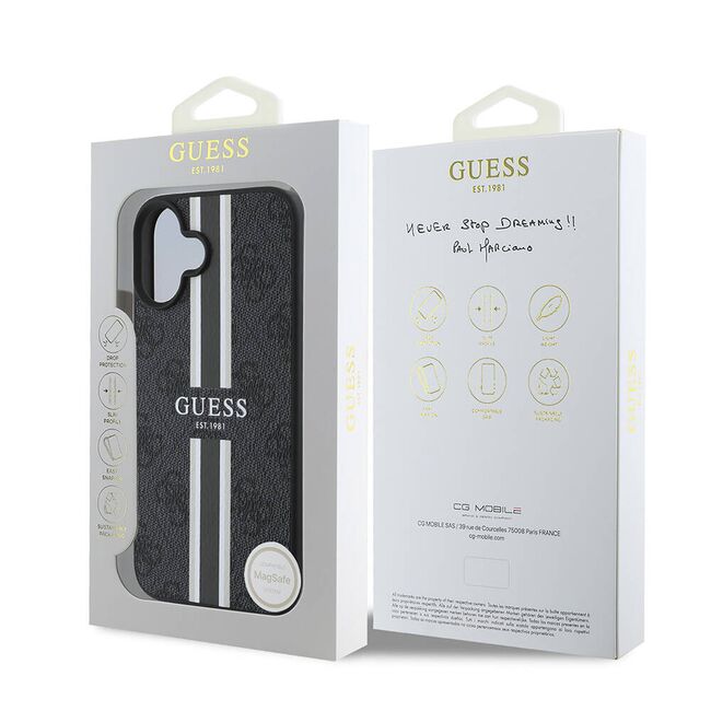Husa pentru  iPhone 16 Plus cu MagSafe Guess - Hardcase 4G Series - negru