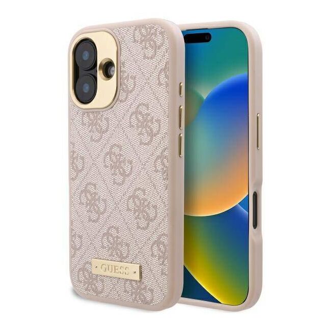 Husa pentru  iPhone 16 Plus cu MagSafe Guess - Hardcase 4G Series - roz neo