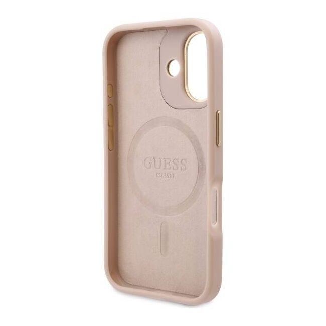 Husa pentru  iPhone 16 Plus cu MagSafe Guess - Hardcase 4G Series - roz neo