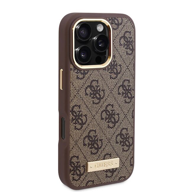 Husa pentru  iPhone 16 Pro cu MagSafe Guess - Hardcase 4G Series - albastru inchis