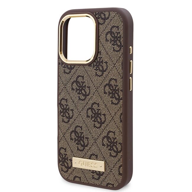 Husa pentru  iPhone 16 Pro cu MagSafe Guess - Hardcase 4G Series - albastru inchis