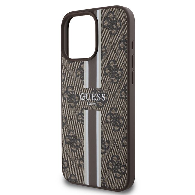 Husa pentru  iPhone 16 Pro cu MagSafe Guess - Hardcase 4G Series - maro