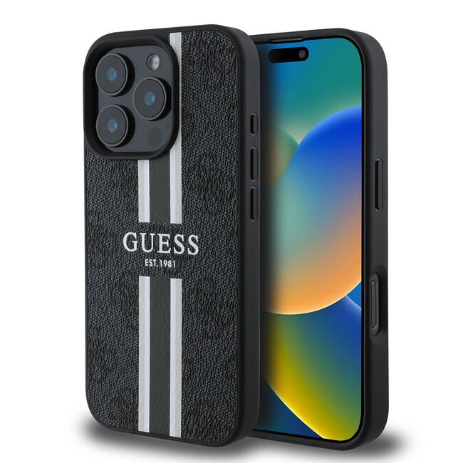 Husa pentru  iPhone 16 Pro cu MagSafe Guess - Hardcase 4G Series - negru