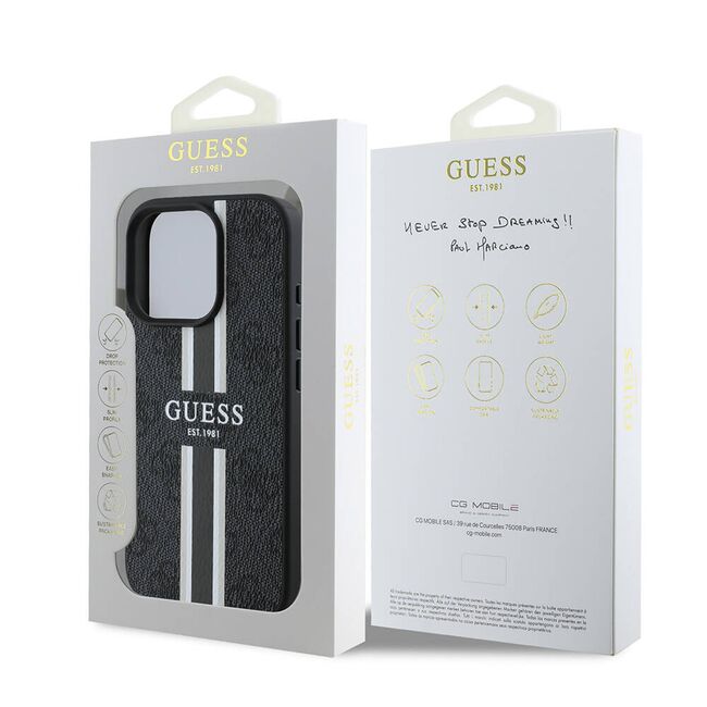 Husa pentru  iPhone 16 Pro cu MagSafe Guess - Hardcase 4G Series - negru