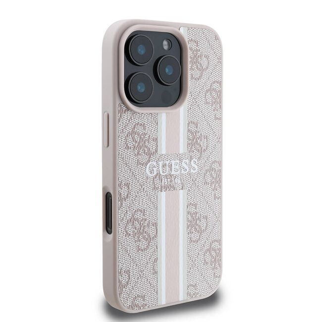 Husa pentru  iPhone 16 Pro cu MagSafe Guess - Hardcase 4G Series - roz