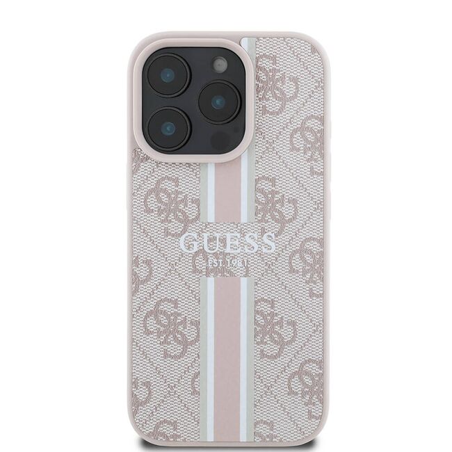 Husa pentru  iPhone 16 Pro cu MagSafe Guess - Hardcase 4G Series - roz