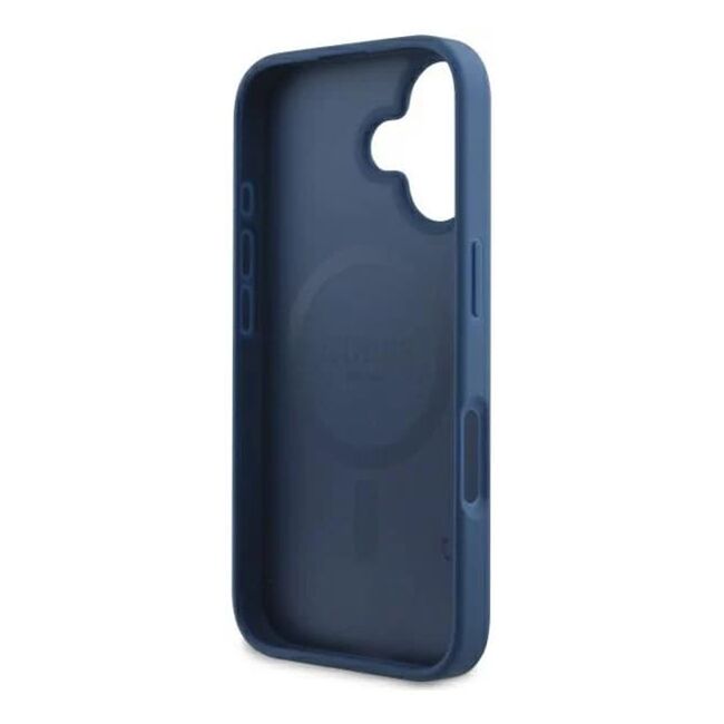 Husa pentru  iPhone 16 cu MagSafe Guess - Hardcase 4G Series - albastru