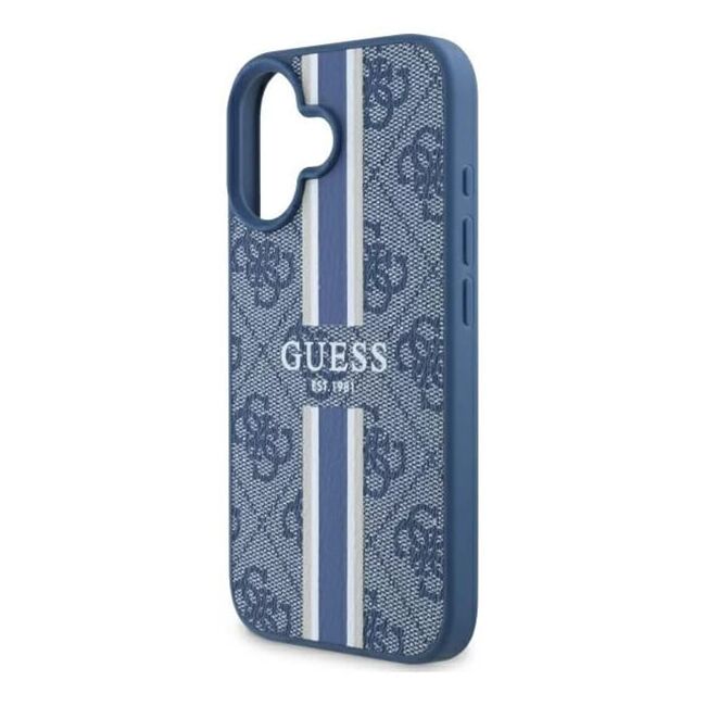 Husa pentru  iPhone 16 cu MagSafe Guess - Hardcase 4G Series - albastru