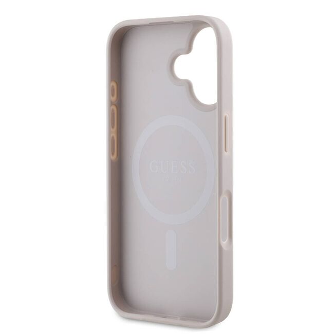 Husa pentru  iPhone 16 cu MagSafe Guess - Hardcase 4G Series - roz