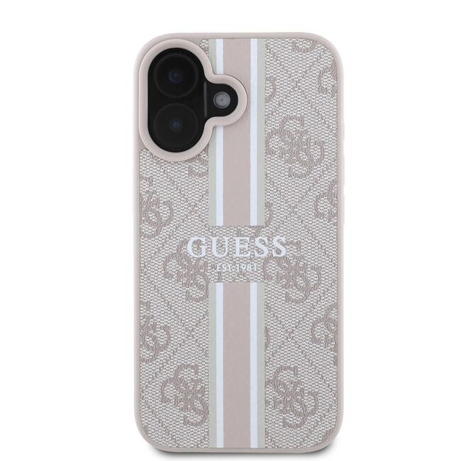 Husa pentru  iPhone 16 cu MagSafe Guess - Hardcase 4G Series - roz