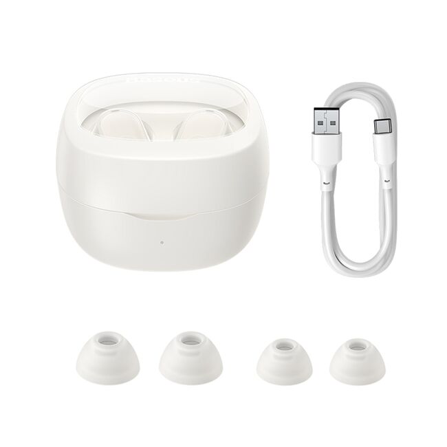 Casti Wireless Baseus Earbuds Bowie WM02 TWS, Bluetooth 5.3 - Alb