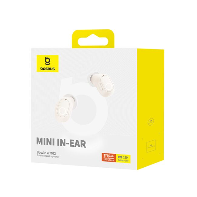Casti Wireless Baseus Earbuds Bowie WM02 TWS, Bluetooth 5.3 - Alb