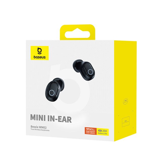 Casti Wireless Baseus Earbuds Bowie WM02 TWS, Bluetooth 5.3 - Negru