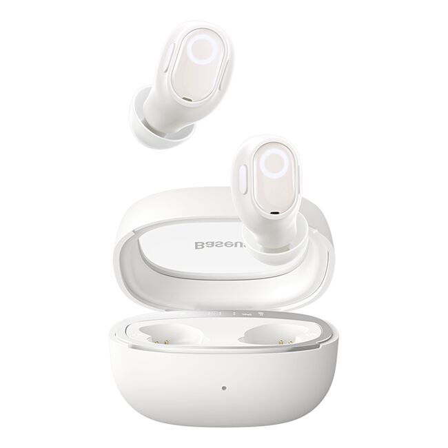 Casti Wireless Baseus Earbuds WM02+ True Wireless Stereo, Bluetooth V5.3, Smart Display - Alb