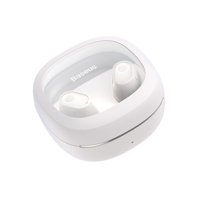 Casti Wireless Baseus Earbuds WM02+ True Wireless Stereo, Bluetooth V5.3, Smart Display - Alb