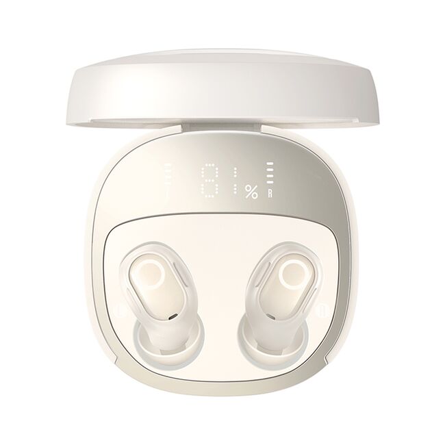 Casti Wireless Baseus Earbuds WM02+ True Wireless Stereo, Bluetooth V5.3, Smart Display - Alb