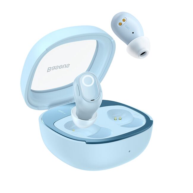 Casti Wireless Baseus Earbuds WM02+ True Wireless Stereo, Bluetooth V5.3, Smart Display - Albastru