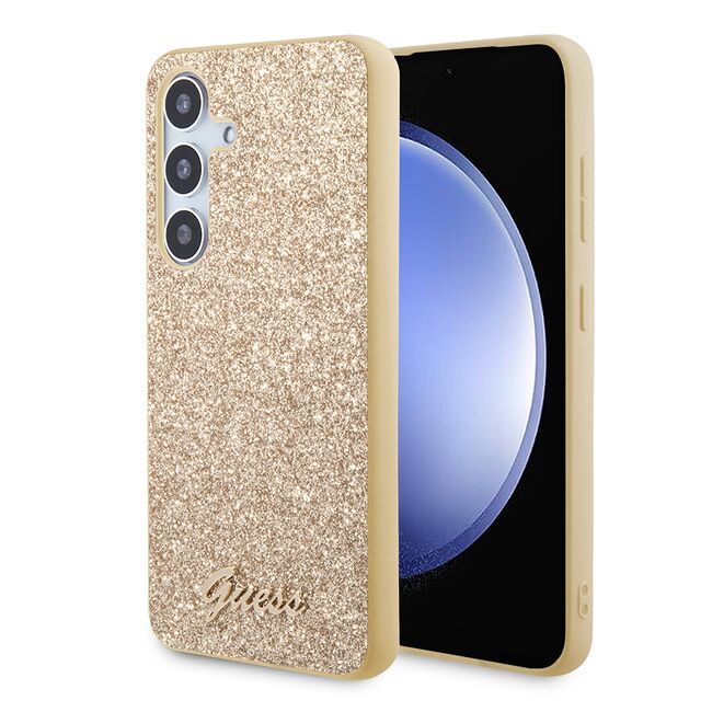 Husa pentru  Samsung Galaxy S24+ Plus Guess - Glitter Fixed - auriu
