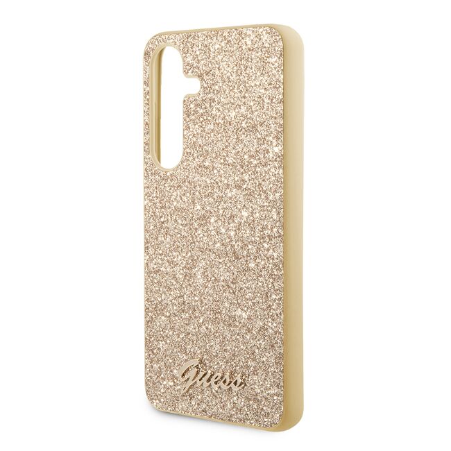 Husa pentru  Samsung Galaxy S24+ Plus Guess - Glitter Fixed - auriu