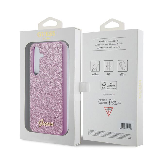 Husa pentru  Samsung Galaxy S24 Guess - Glitter Fixed - mov