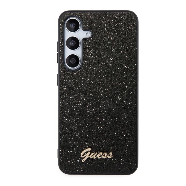 Husa pentru  Samsung Galaxy S24 Guess - Glitter Fixed - negru