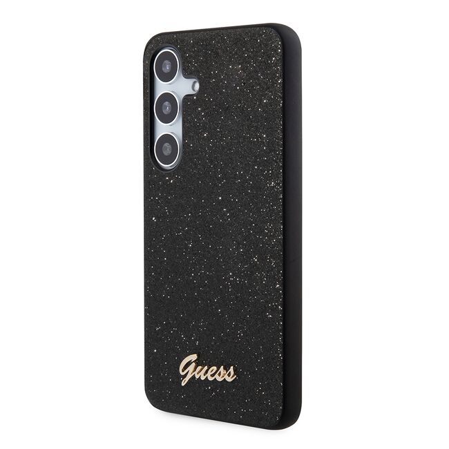 Husa pentru  Samsung Galaxy S24 Guess - Glitter Fixed - negru