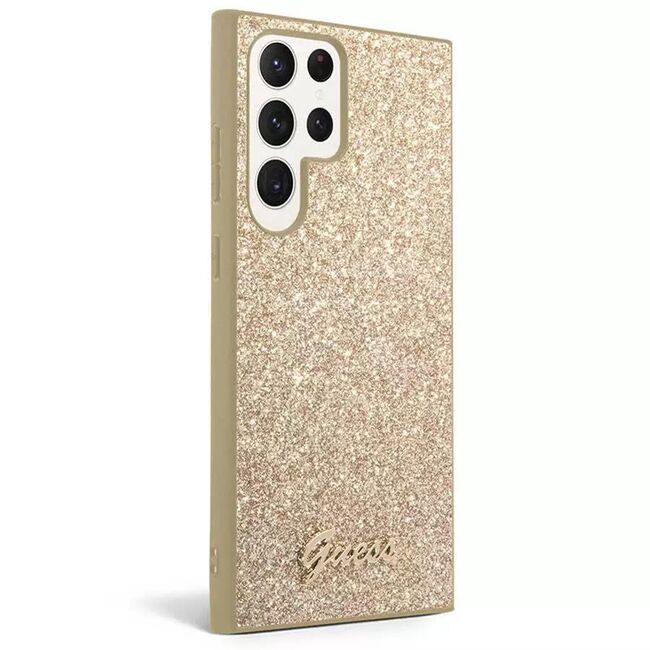 Husa pentru  Samsung Galaxy S24 Ultra Guess - Glitter Fixed - auriu