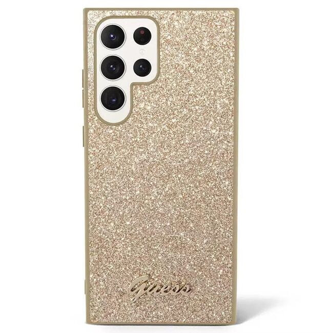 Husa pentru  Samsung Galaxy S24 Ultra Guess - Glitter Fixed - auriu
