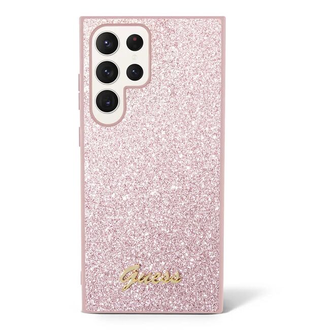 Husa pentru  Samsung Galaxy S24 Ultra Guess - Glitter Fixed - roz