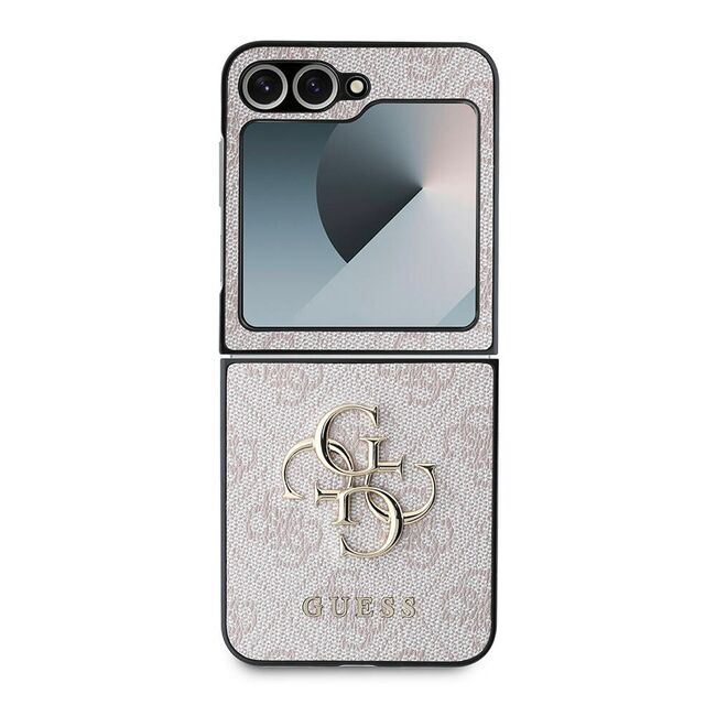 Husa pentru  Samsung Galaxy Z Flip 6 Guess - Leather 4G Triangle Strass - negru