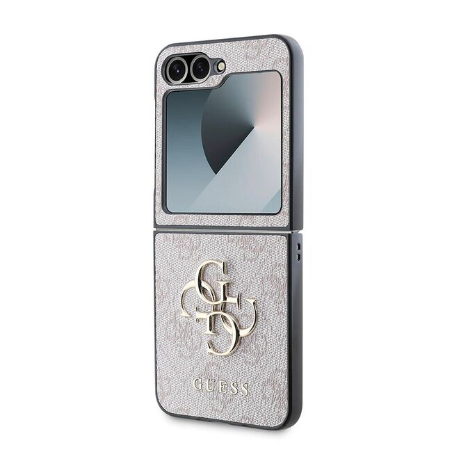 Husa pentru  Samsung Galaxy Z Flip 6 Guess - Leather 4G Triangle Strass - negru