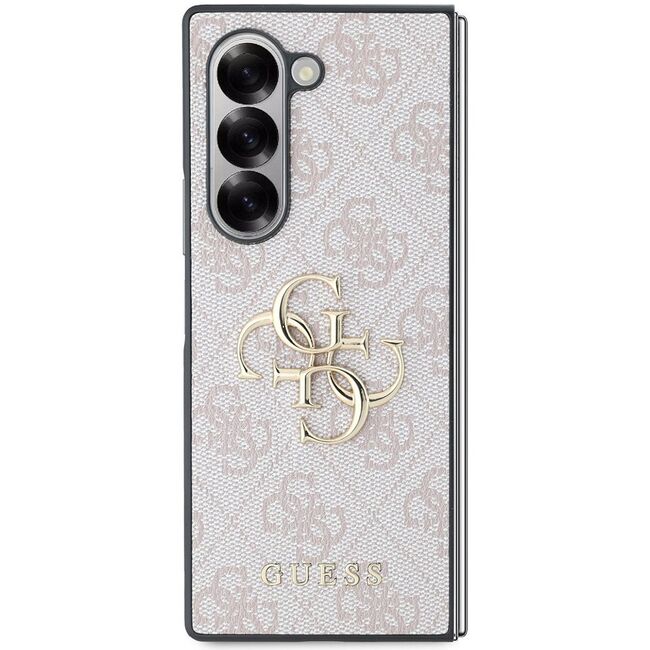 Husa pentru  Samsung Galaxy Z Fold 6 Guess - Leather 4G Triangle Strass - roz