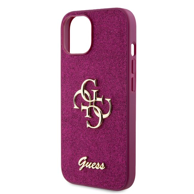 Husa pentru  iPhone 15 Guess - Glitter Fixed - mov deschis