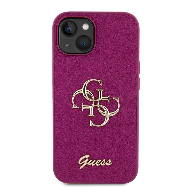 Husa pentru  iPhone 15 Guess - Glitter Fixed - mov deschis
