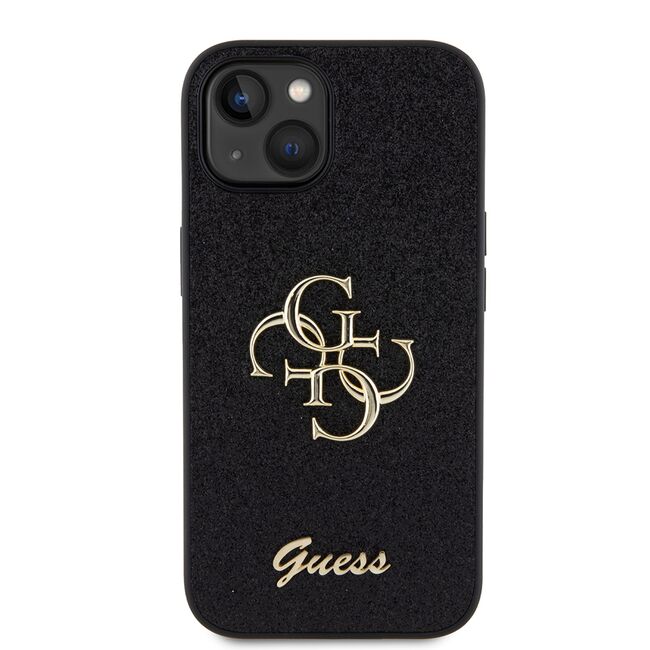 Husa pentru  iPhone 15 Guess - Glitter Fixed - negru