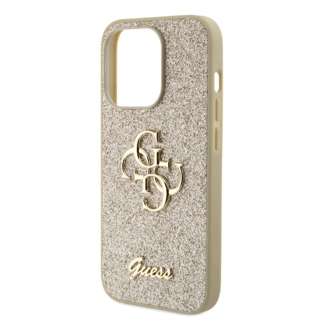 Husa pentru  iPhone 15 Pro Guess - Glitter Fixed - auriu