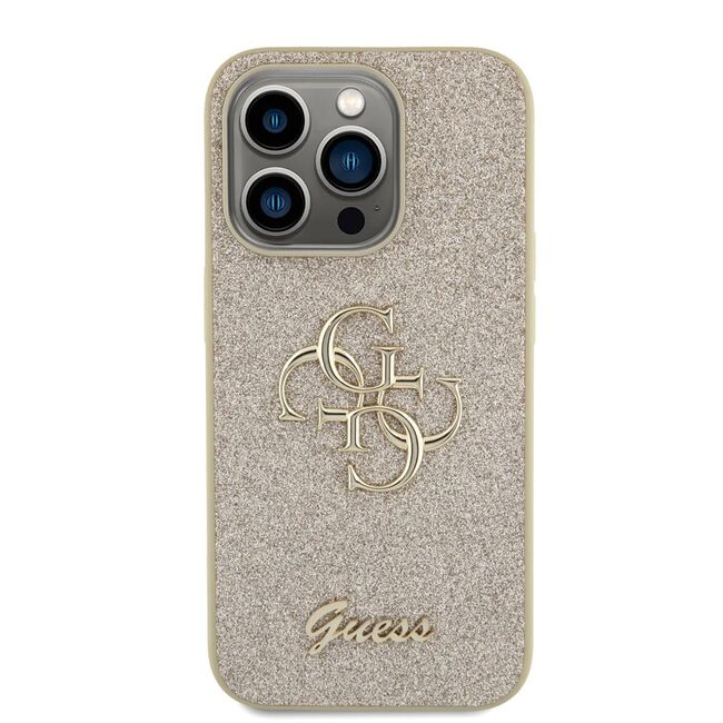 Husa pentru  iPhone 15 Pro Guess - Glitter Fixed - auriu