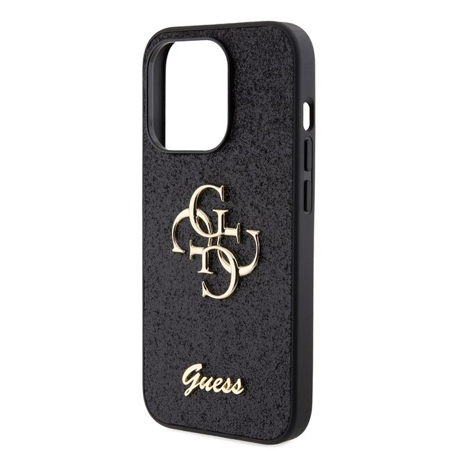 Husa pentru  iPhone 15 Pro Guess - Glitter Fixed - negru