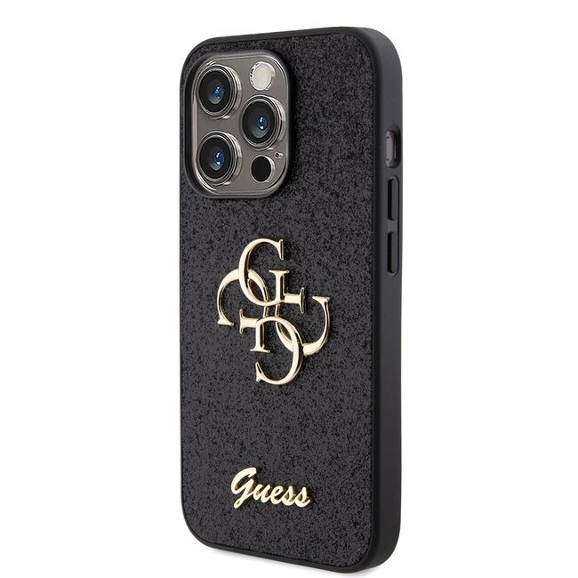 Husa pentru  iPhone 15 Pro Guess - Glitter Fixed - negru