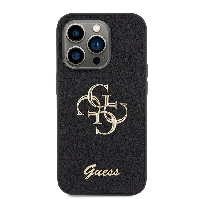 Husa pentru  iPhone 15 Pro Guess - Glitter Fixed - negru