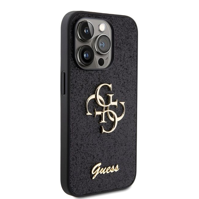 Husa pentru  iPhone 15 Pro Guess - Glitter Fixed - negru