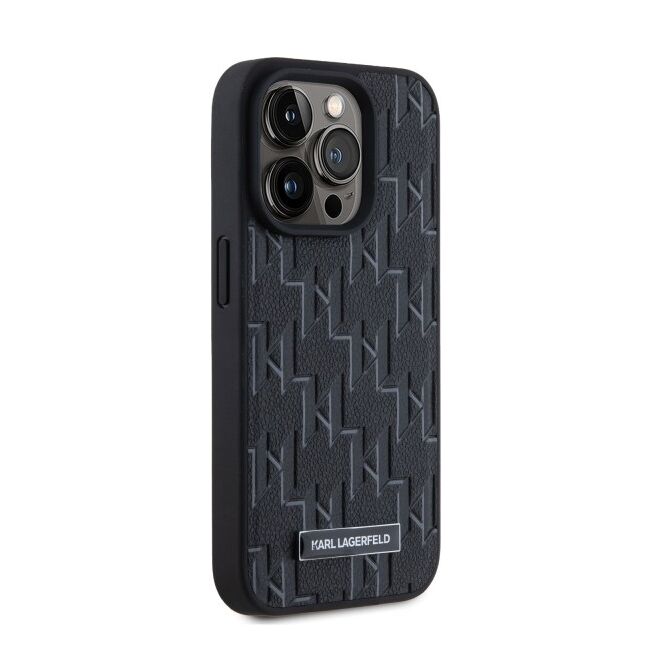 Husa pentru  iPhone 15 Pro Karl Lagerfeld - Leather MagSafe - negru