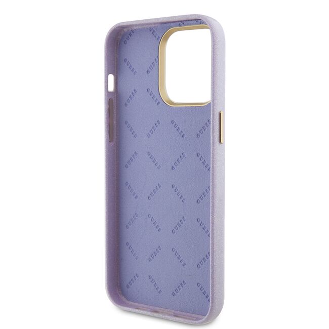 Husa pentru  iPhone 15 Pro Max Guess - Glitter Fixed - mov