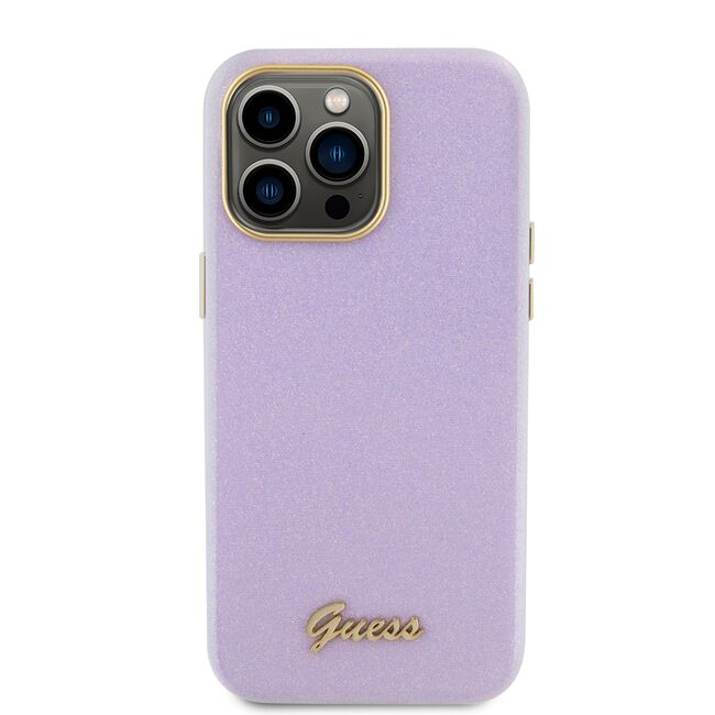Husa pentru  iPhone 15 Pro Max Guess - Glitter Fixed - mov